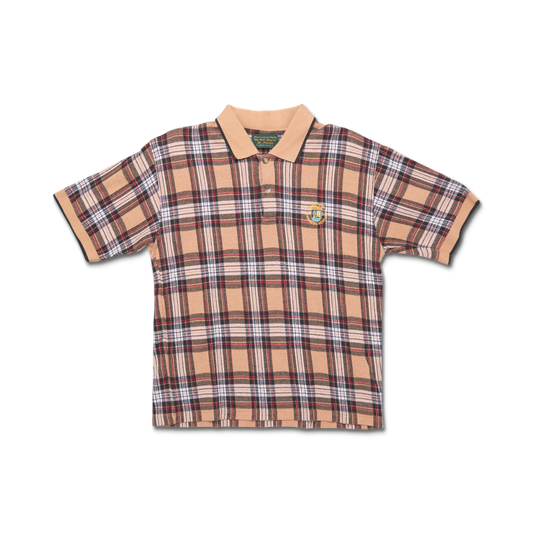 90's St Andrews Links Old Course Plaid Polo
