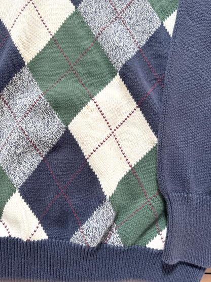 90's Masters Augusta National Argyle Knit Sweater