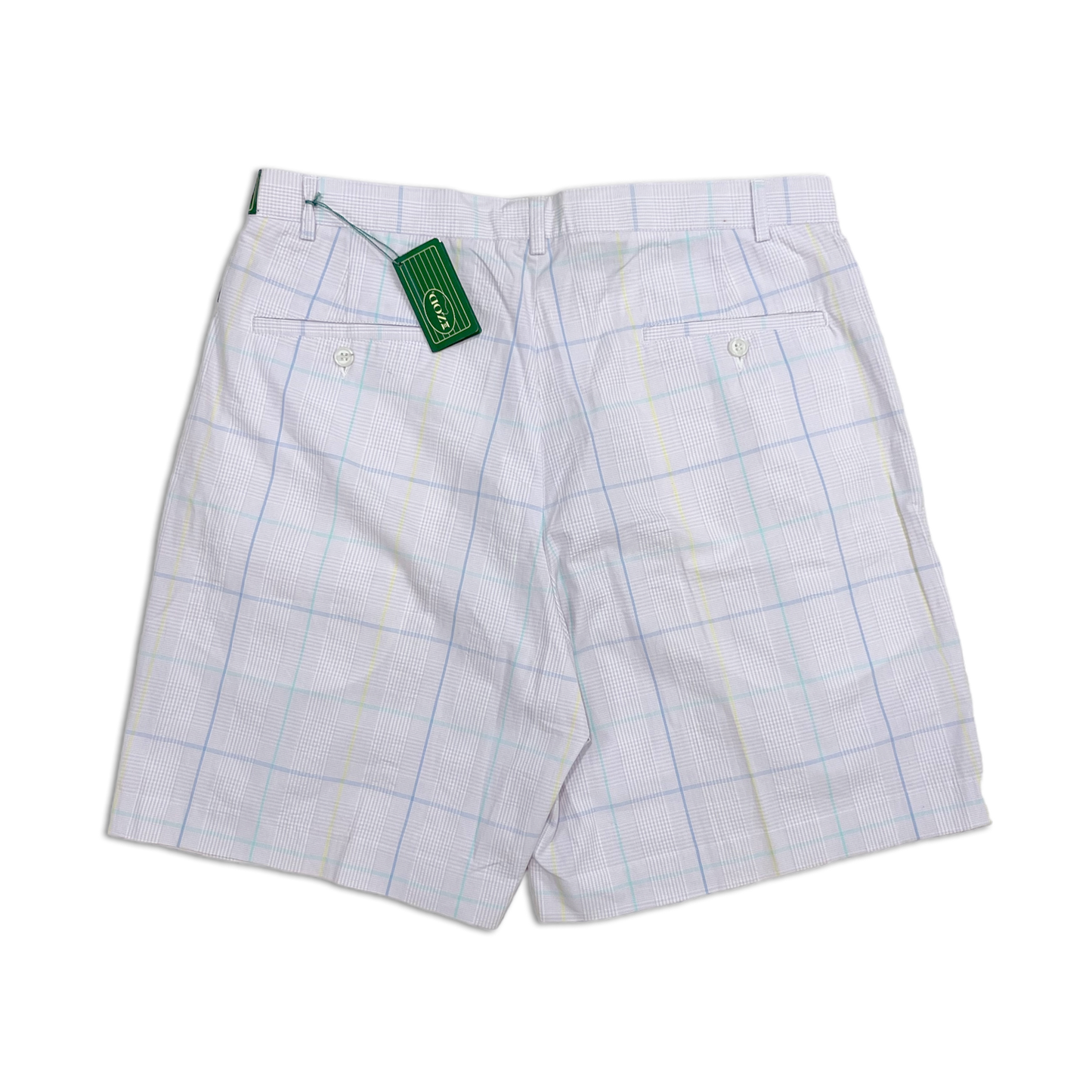 90's Izod Lilac Mist Plaid Golf Shorts