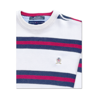 90's Tommy Hilfiger Striped Golf Sweater