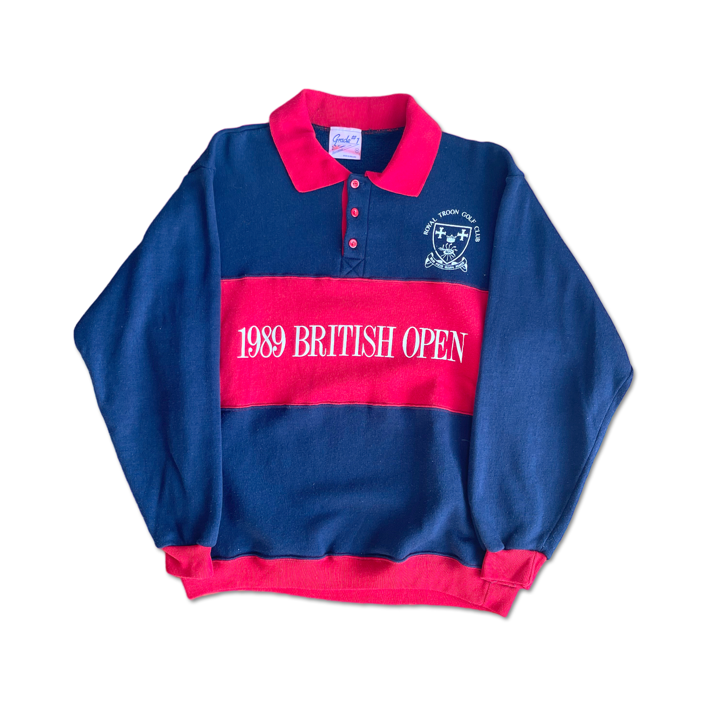 1989 British Open Royal Troon Golf Club Rugby Sweatshirt