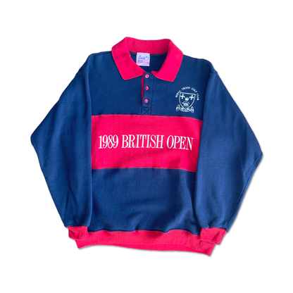 1989 British Open Royal Troon Golf Club Rugby Sweatshirt