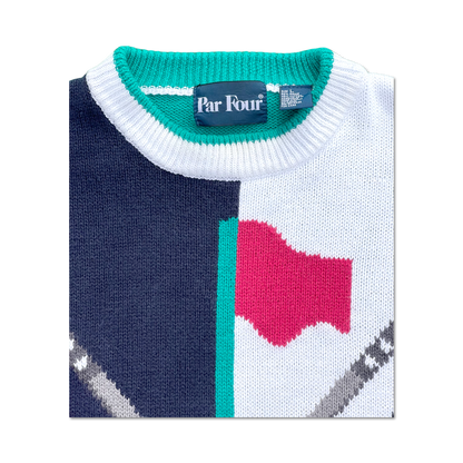 90's Abstract Knit Golf Sweater