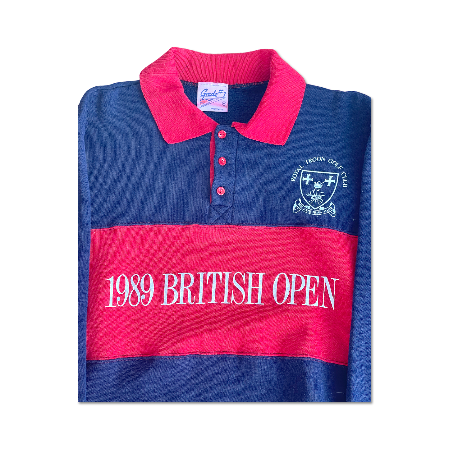 1989 British Open Royal Troon Golf Club Rugby Sweatshirt