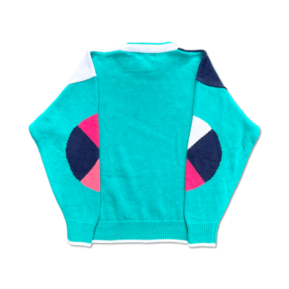 90's Abstract Knit Golf Sweater