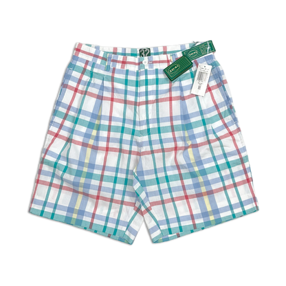90's Izod Plaid Twill Golf Shorts