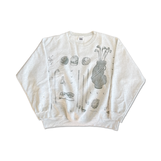 1995 All Over Print Golf Crewneck