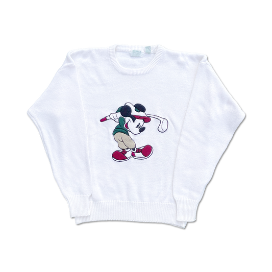 80's Mickey Mouse Knit Golf Sweater