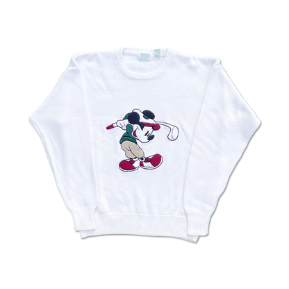 80's Mickey Mouse Knit Golf Sweater