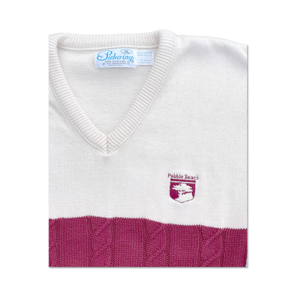 80's Pebble Beach Golf Links Cable Knit Sweater