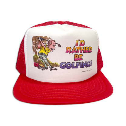 1985 I'd Rather Be Golfing Novelty Hat