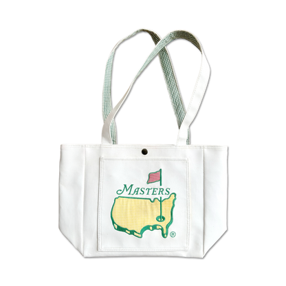 90's Masters Augusta National White Leather Tote Bag