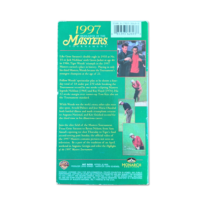 1997 Masters Highlights VHS (Tiger's First Major)