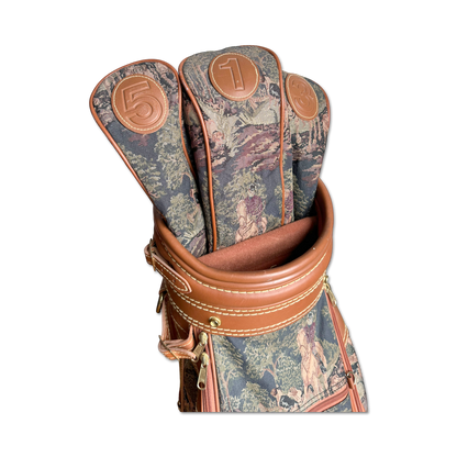 80's Daiwa Tapestry Golf Bag + Headcovers