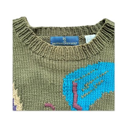 90's British Open Golf Knit Sweater
