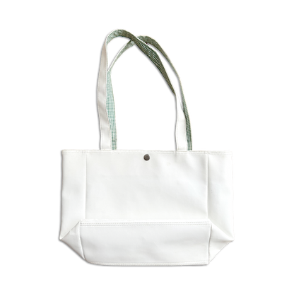 90's Masters Augusta National White Leather Tote Bag
