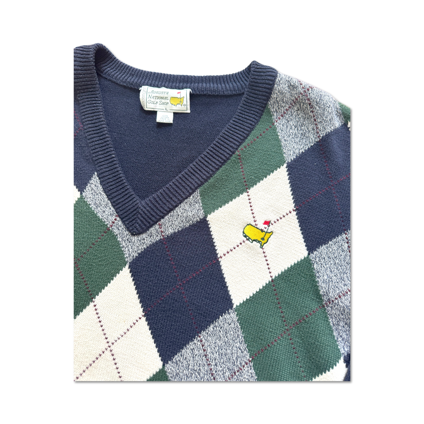 90's Masters Augusta National Argyle Knit Sweater