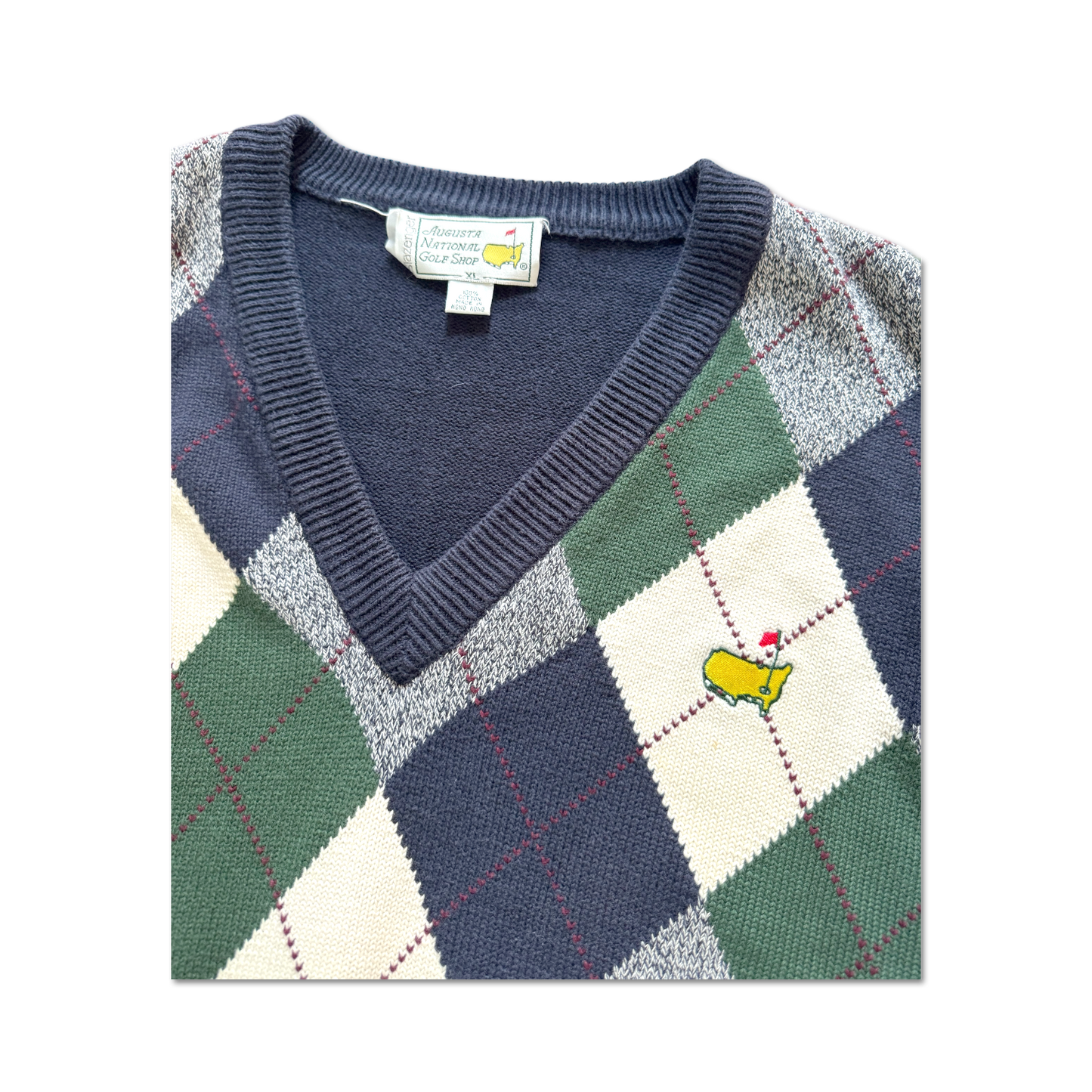 90's Masters Augusta National Argyle Knit Sweater