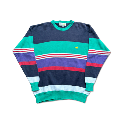 90's Masters Augusta National Striped Sweater
