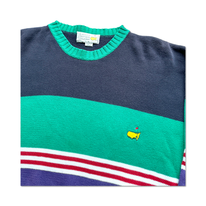 90's Masters Augusta National Striped Sweater