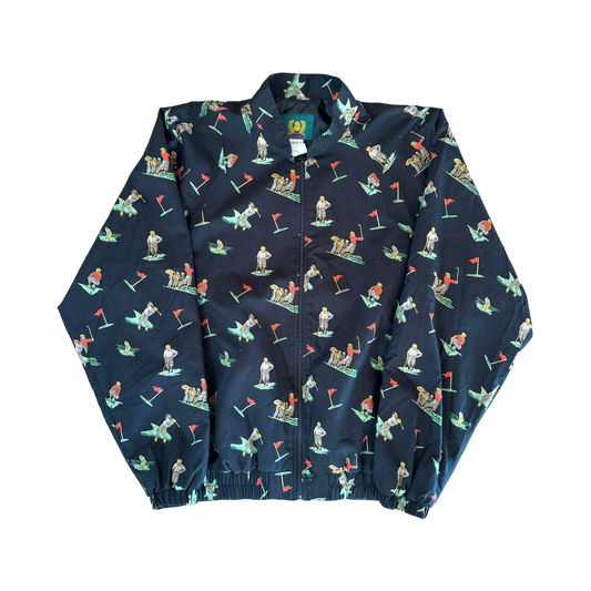 90's All Over Print Golf Zip-Up Jacket