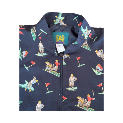 90's All Over Print Golf Zip-Up Jacket
