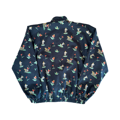90's All Over Print Golf Zip-Up Jacket