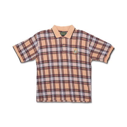 90's St Andrews Links Old Course Plaid Polo